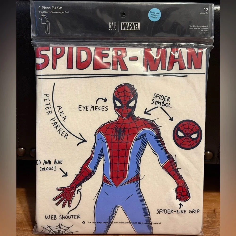 GAP Kids Spider-Man Recycled PJ Jogger Set